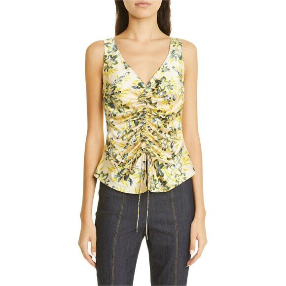 New $325 CINQ A SEPT Bloom Elliana Top Medium - Picture 2 of 4